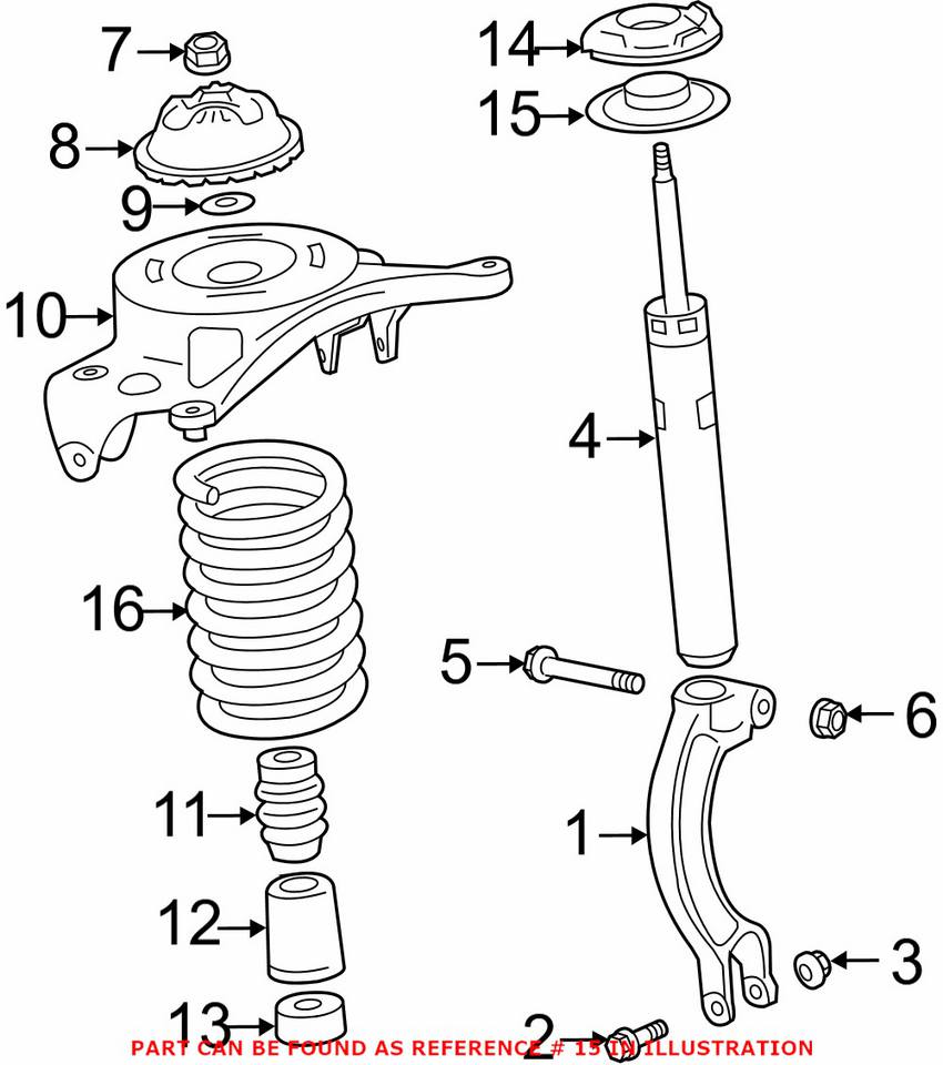 Audi Coil Spring Insulator - Front 4G0412103B