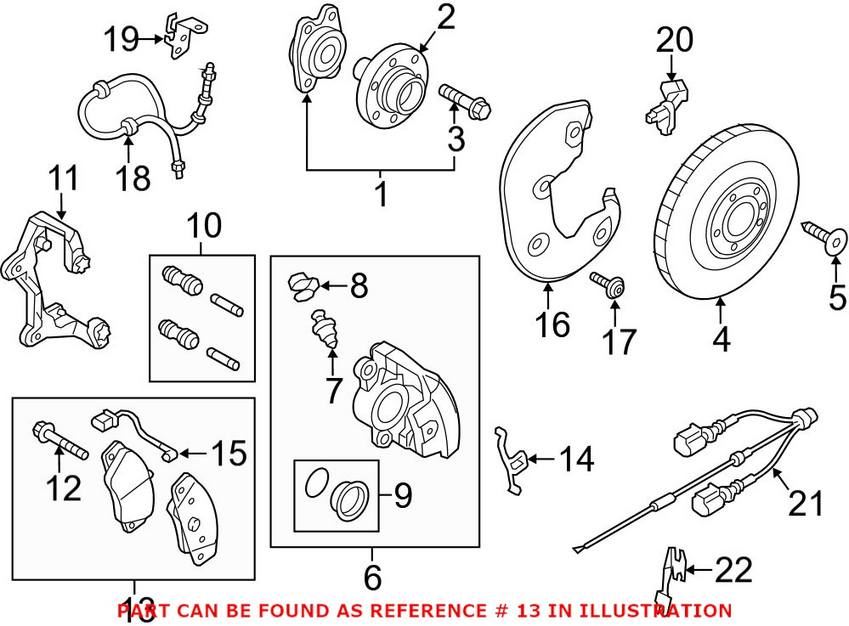 Audi Disc Brake Pad Set - Front 4G0698151AA