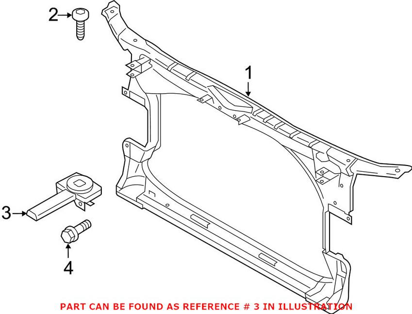 Audi Radiator Support Bracket 4G0805201