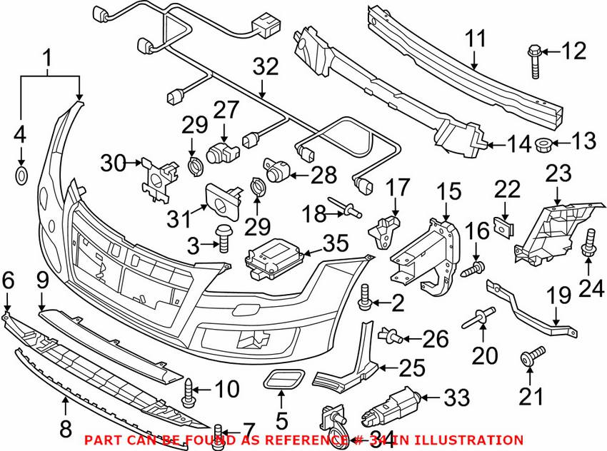 Audi Ambient Air Temperature Sensor Bracket 4G0820536B