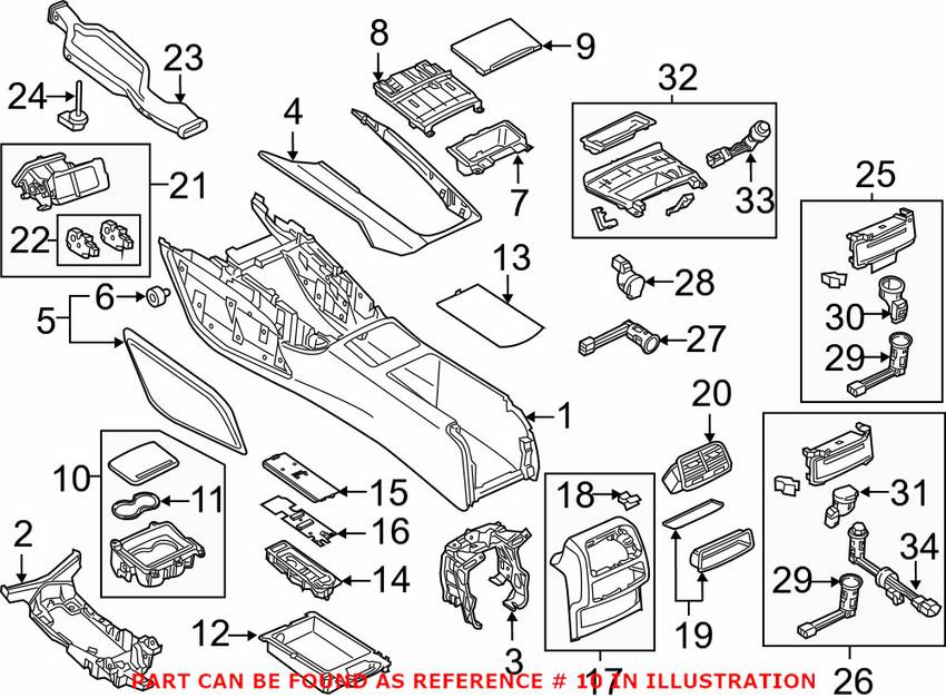 Audi Console Cup Holder 4G0862534CDA4