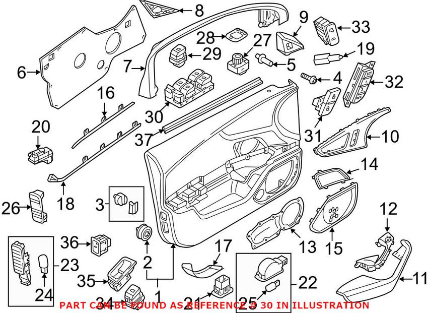 Audi Window Switchpack - Front Driver Side 4G09598515PR