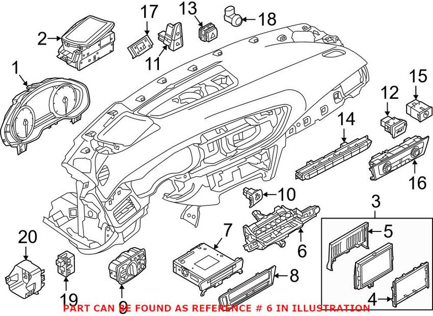 Audi Dash Mounting Bracket 4G8857346E