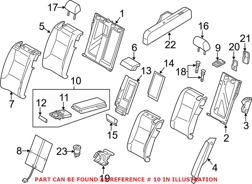 Audi Seat Armrest - Rear 4G8885875JHA8