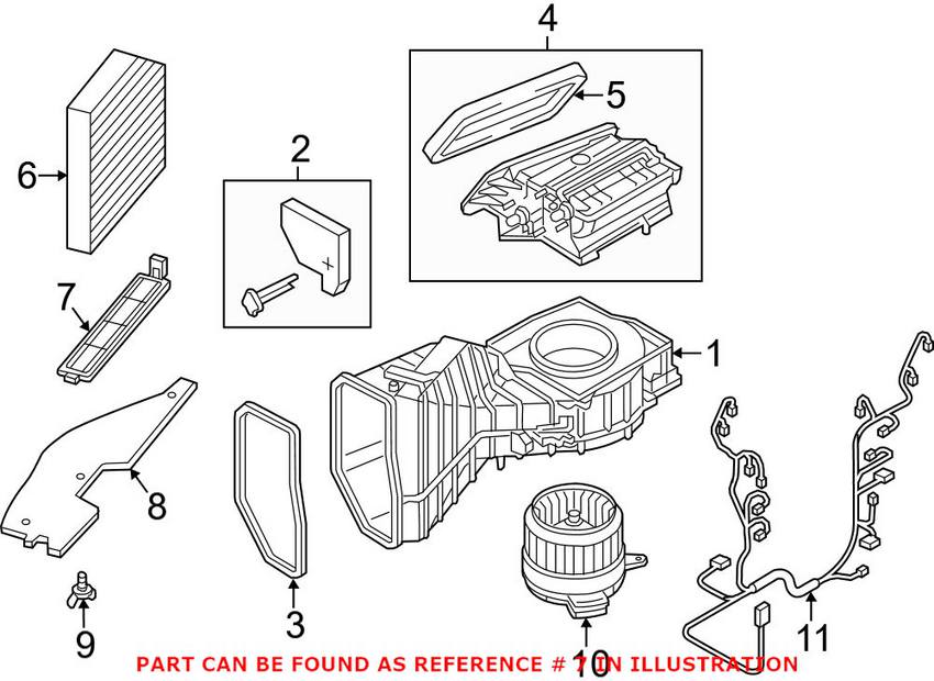 Audi Cabin Air Filter Cover 4H0819422A