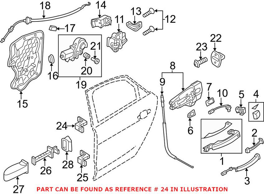 Audi Door Hinge 4H0831402A