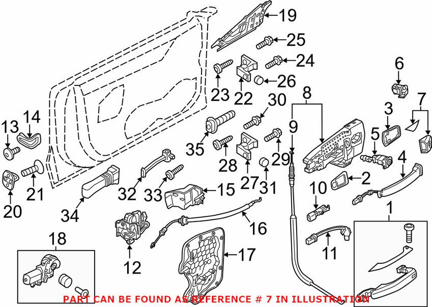 Audi Exterior Door Handle Cover - Driver Side 4H0837879CGRU