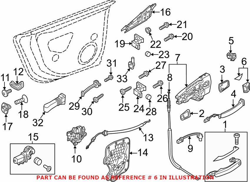 Audi Exterior Door Handle Cover - Passenger Side 4H0837880BGRU