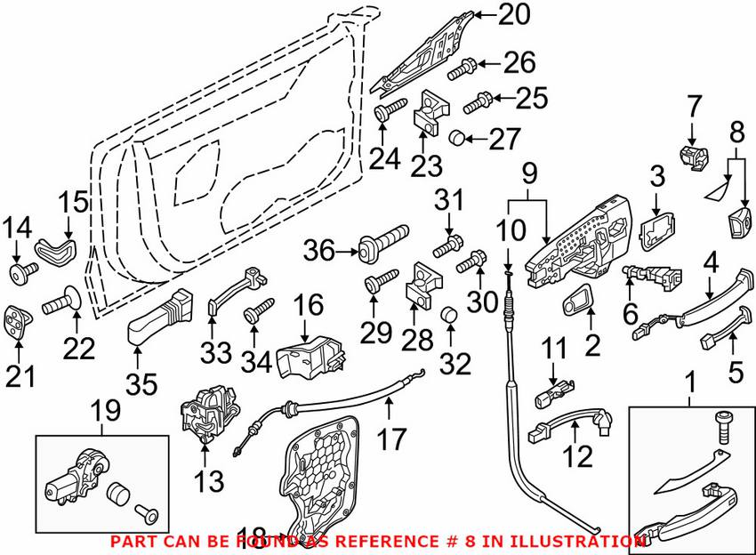 Audi Exterior Door Handle Cover - Passenger Side 4H0837880CGRU