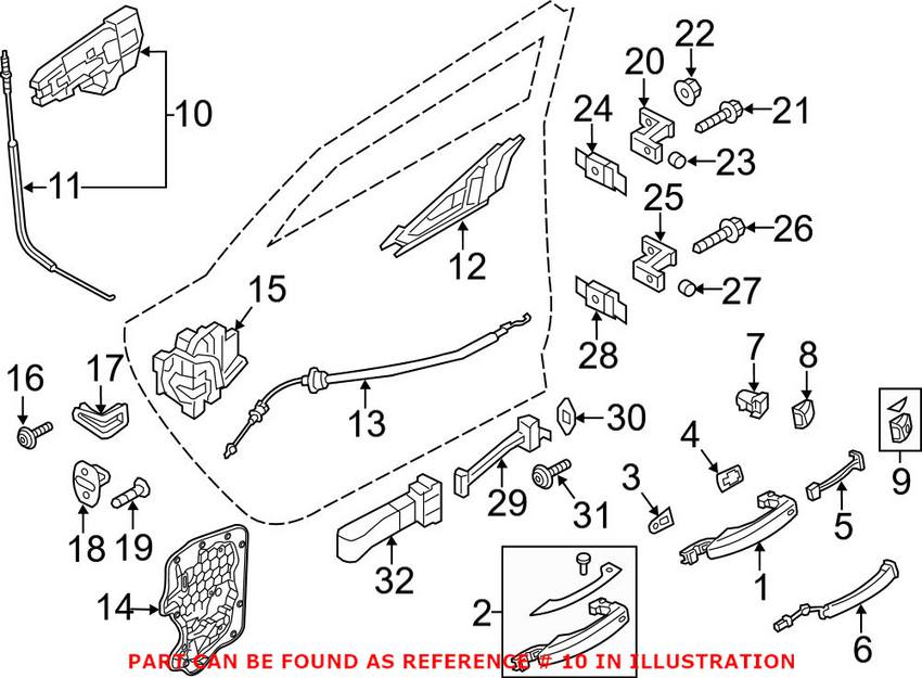 Audi Exterior Door Handle Base - Passenger Side 4H0837886