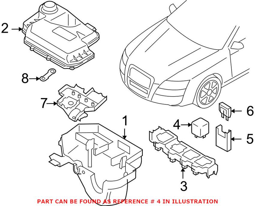 Audi VW Horn Relay 4H0951253C