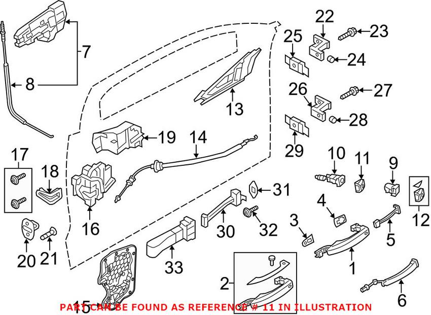 Audi Exterior Door Handle Cover - Front Driver Side 4H1837879GRU