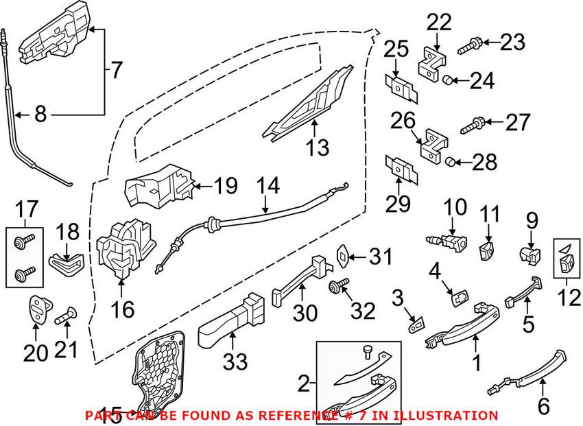 Audi Exterior Door Handle Base - Driver Side 4H1837885