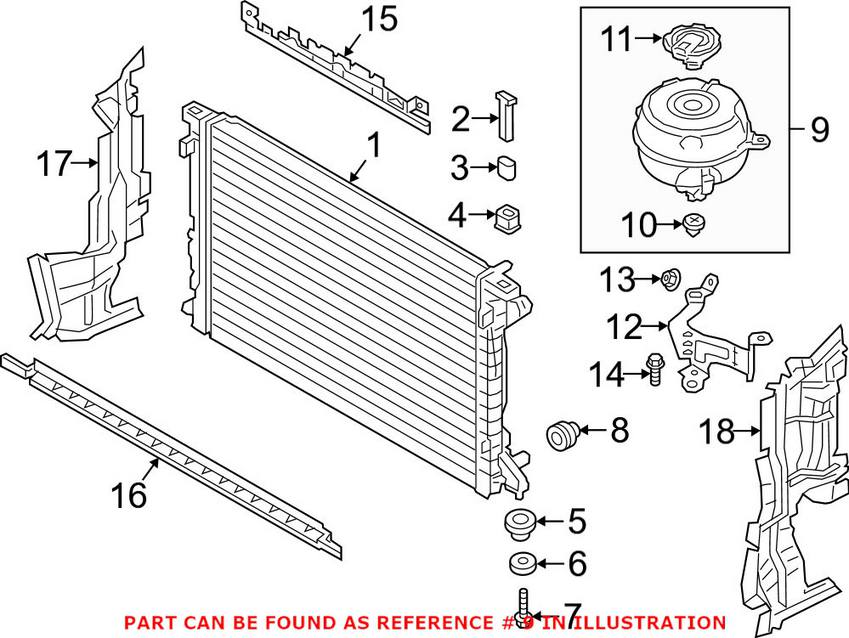 Audi Engine Coolant Reservoir