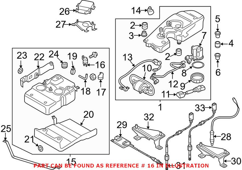 Audi Diesel Exhaust Fluid (DEF) Pump 4L0131901B