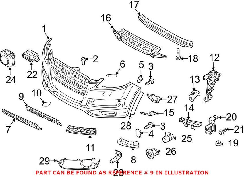 Grille - Front Center (Lower) (With S-Line Package) (Without Off Road Package)