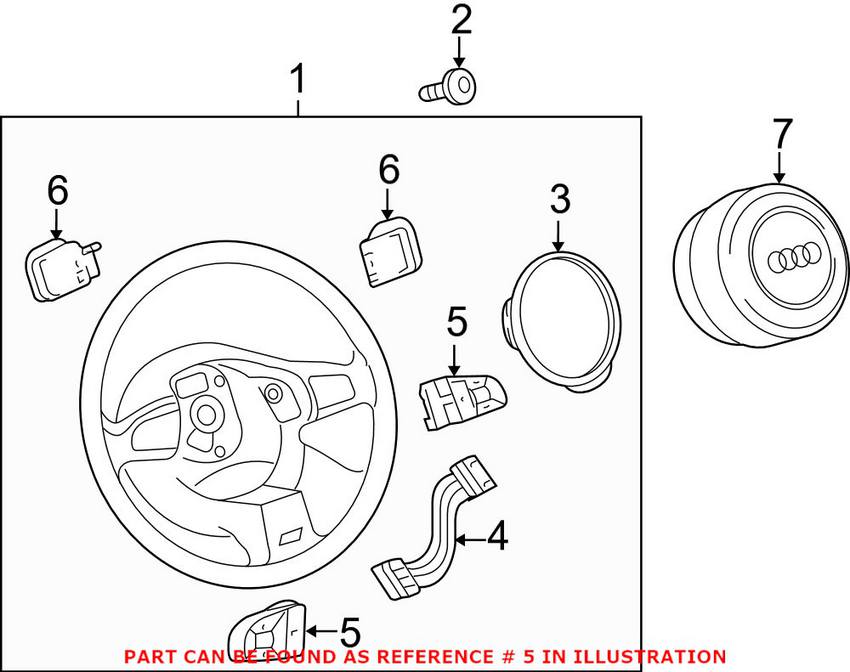 Audi Steering Wheel Radio Controls 4L0951523DXHA