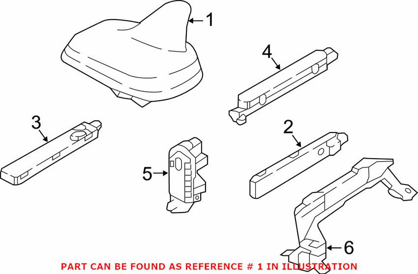 Audi Radio Antenna Assembly 4M0035503MGRU