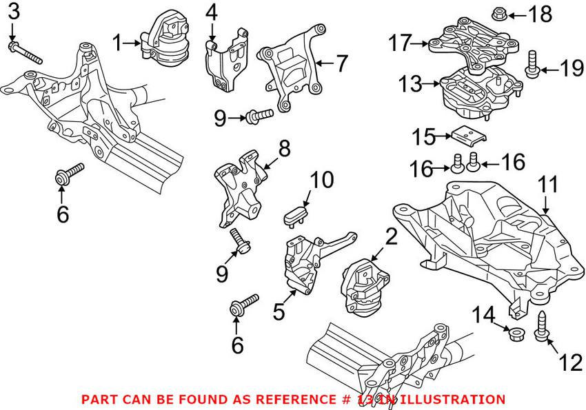 Audi Automatic Transmission Mount 4M0399153L