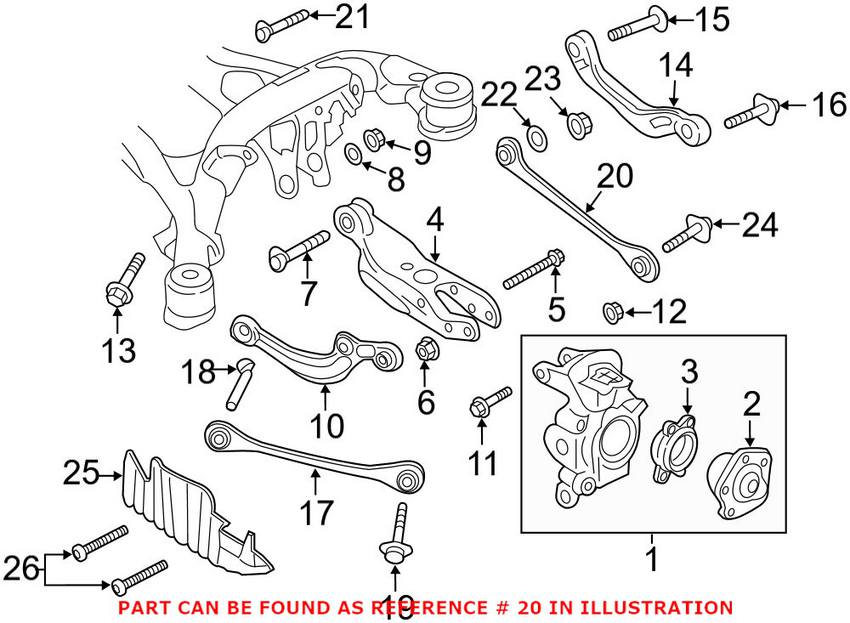 Audi Suspension Control Arm 4M0501529L