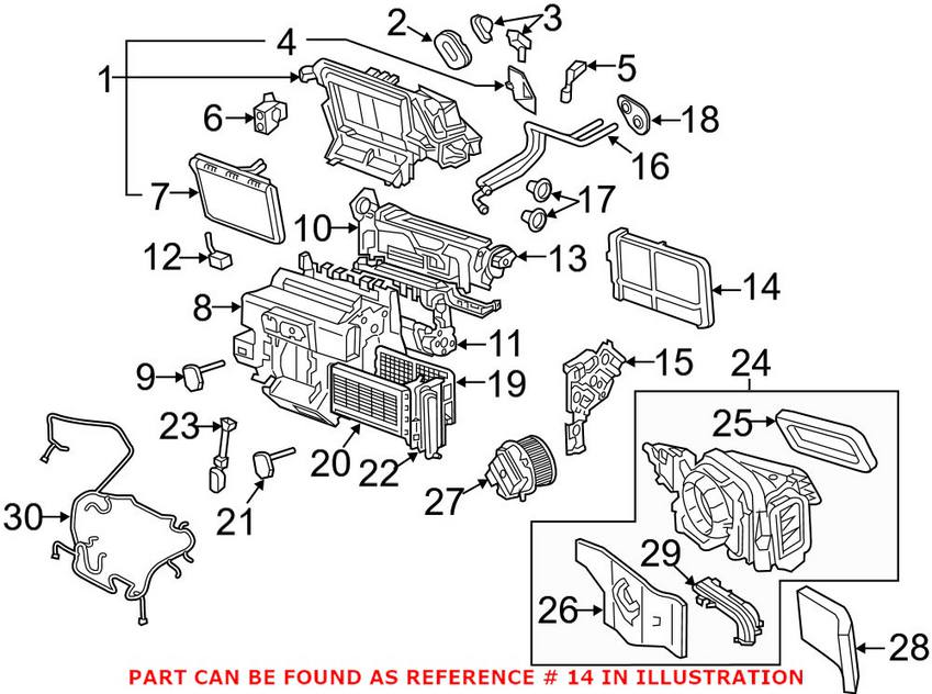 Audi HVAC Heater Core 4M0898037C