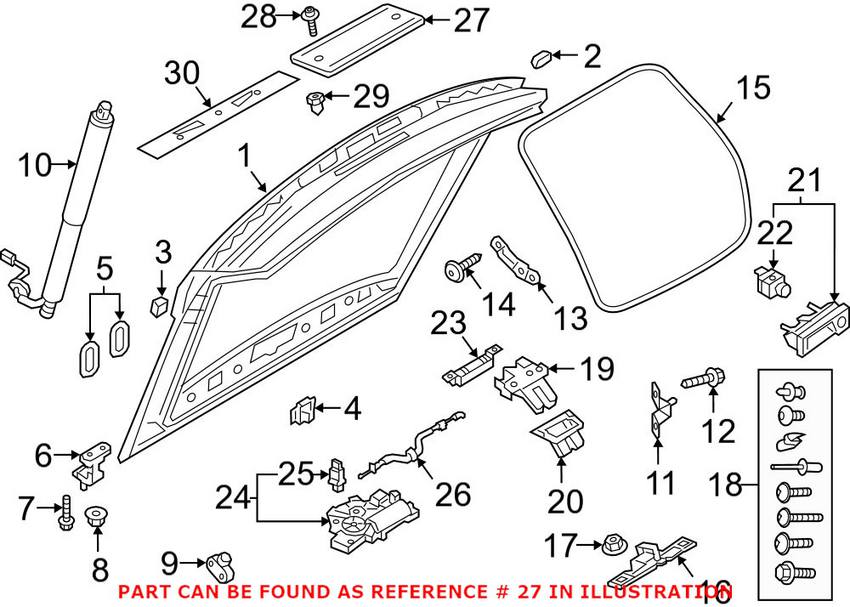 Audi License Plate Bracket - Rear