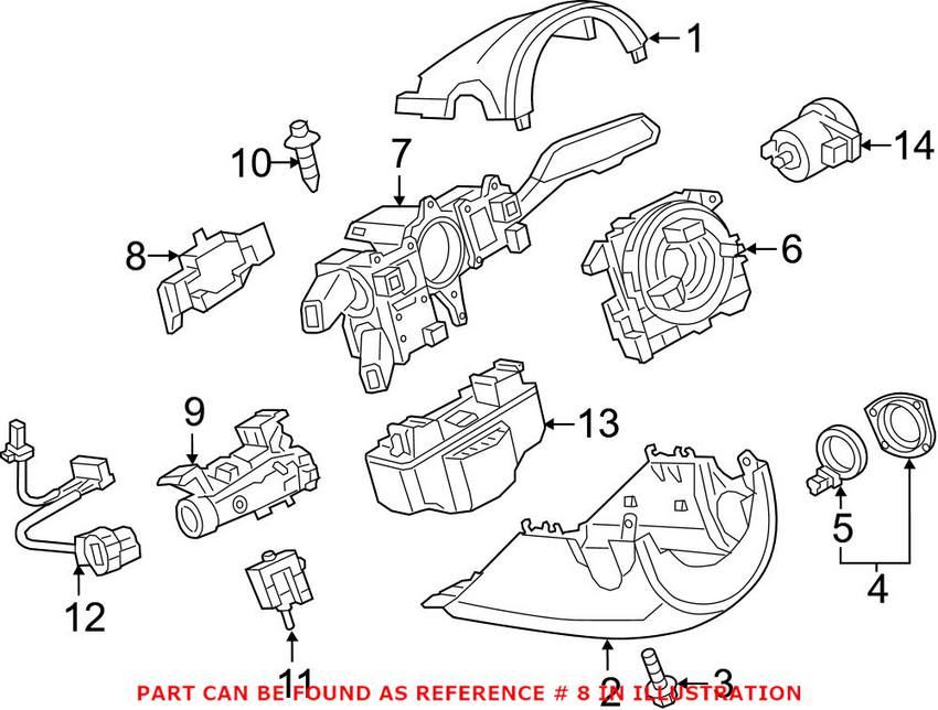 VW Combination Switch Bracket 5K0953223