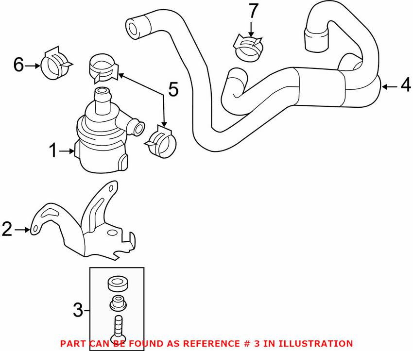 VW Engine Water Pump Hardware Kit 5N0198093