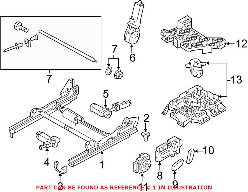 VW Seat Adjuster - Front Driver Side 5N0881183