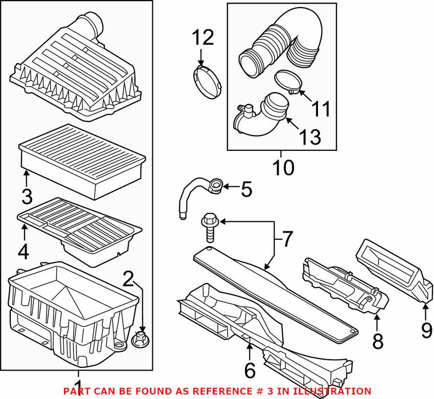 Audi VW Engine Air Filter 5Q0129620B