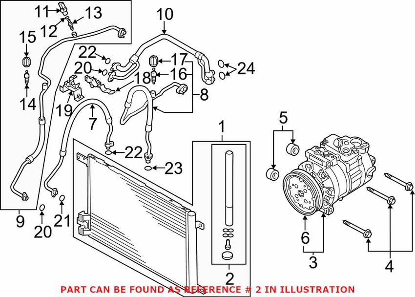 VW A/C Receiver Drier 5Q0298403A