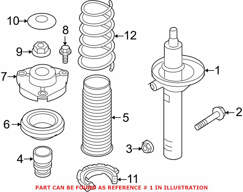 Audi Suspension Strut - Front 5Q0413031EL