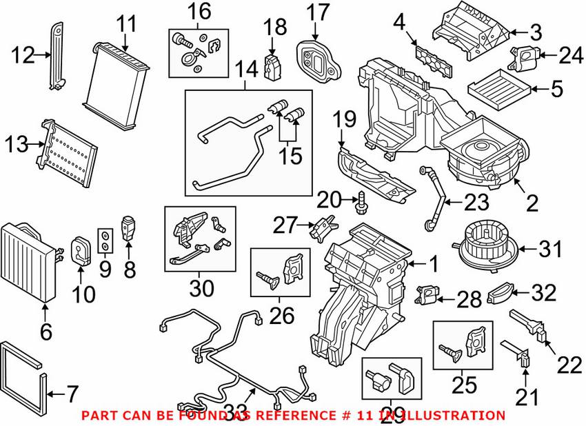 VW HVAC Heater Core 5Q0819031B