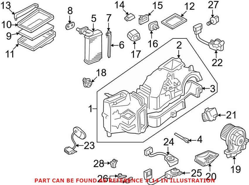 Audi VW A/C Expansion Valve 6N0820679C