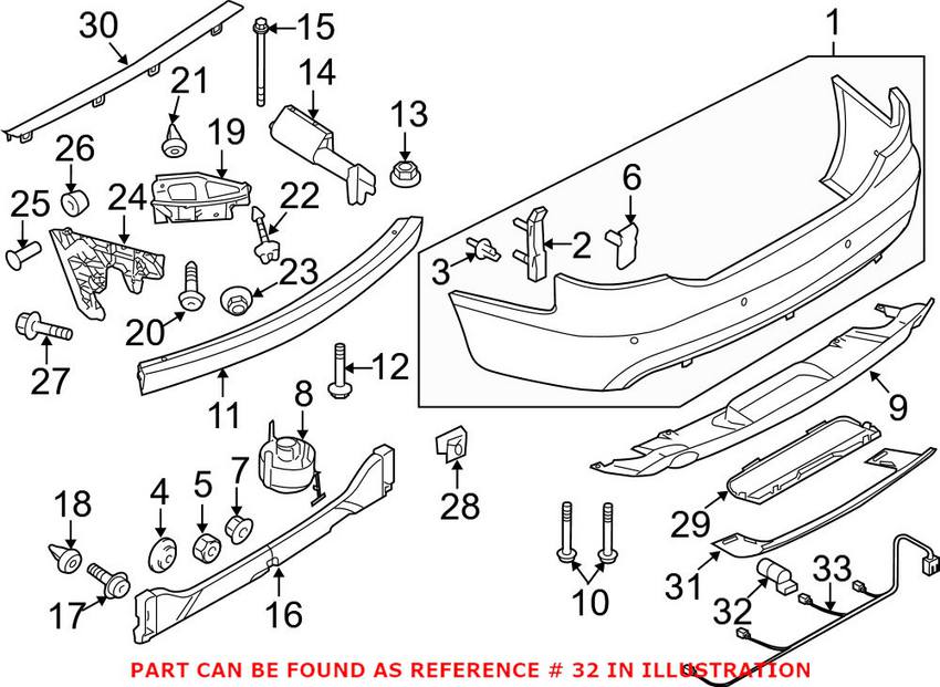 Audi Park Assist Sensor - Rear 7H0919275EGRU