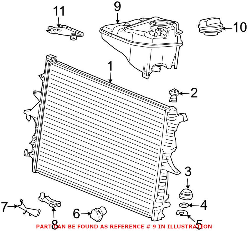 Audi VW Expansion Tank 7L0121407F