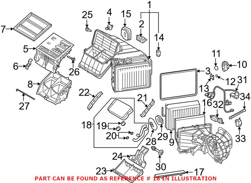 Audi VW Heater Core 7L0819031