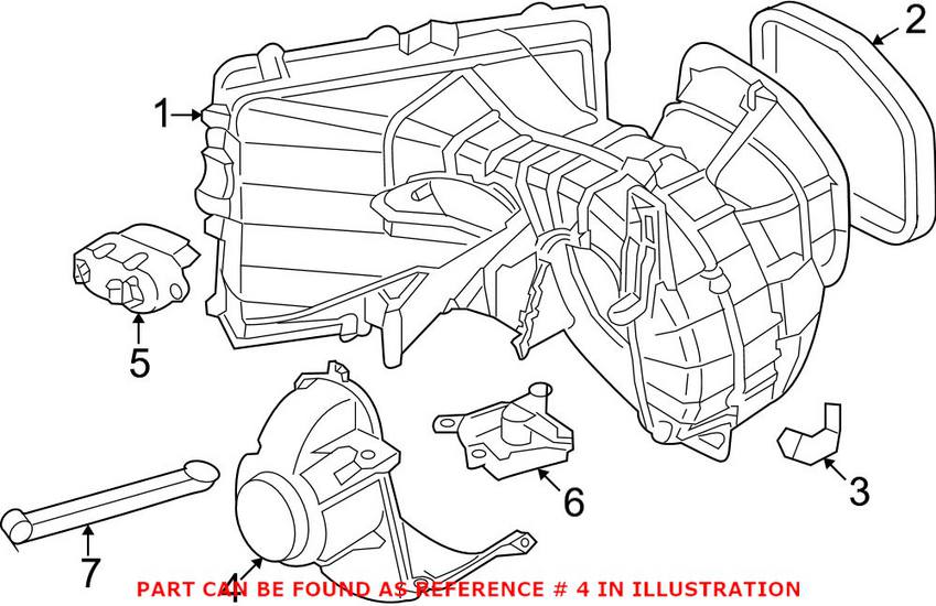 Audi VW Heater Fan Motor 7L0820021Q