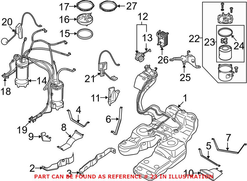 Audi VW Fuel Filter 7L6127434C