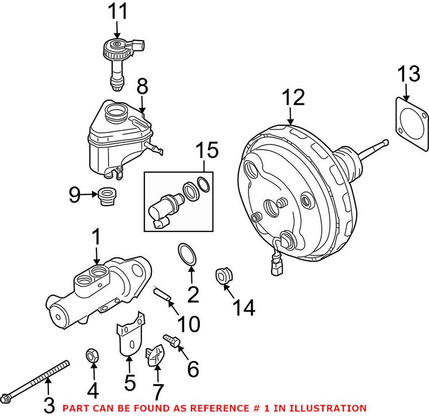 Audi Brake Master Cylinder 7L8611019F