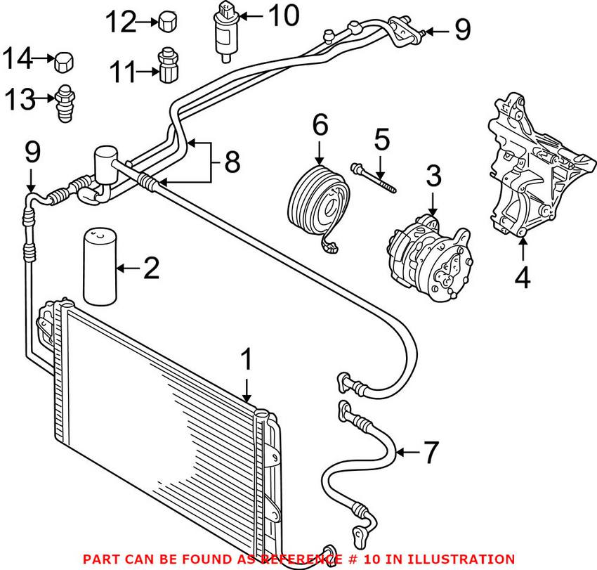 Audi VW A/C Pressure Switch 7M3959139