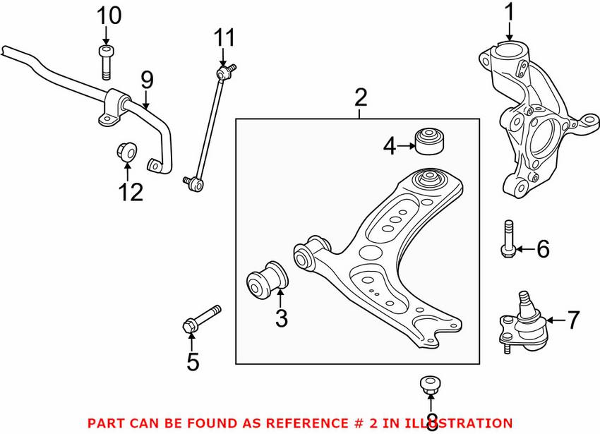 Audi Suspension Control Arm - Front Driver Side 81A407151C