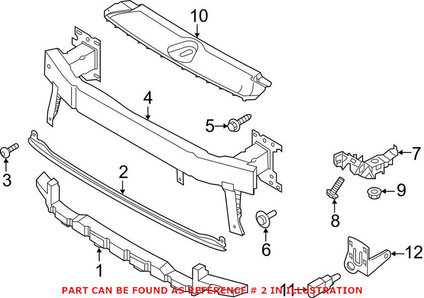 Audi Bumper Impact Bar Brace