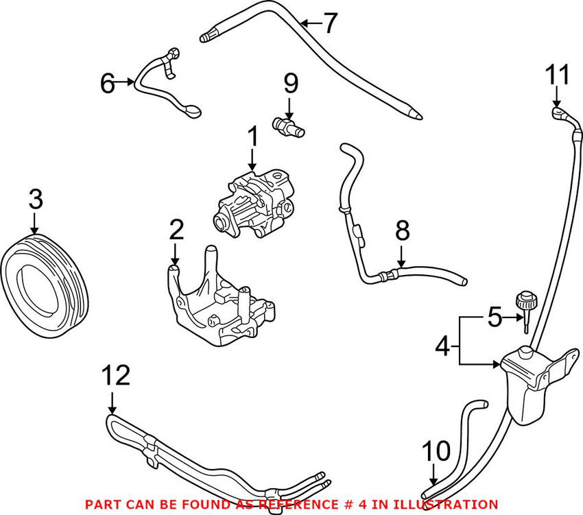 Audi Power Steering Reservoir 8D0422371K