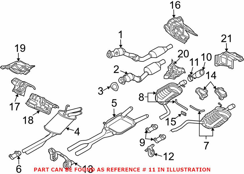 Audi Exhaust Clamp 8E0253139B