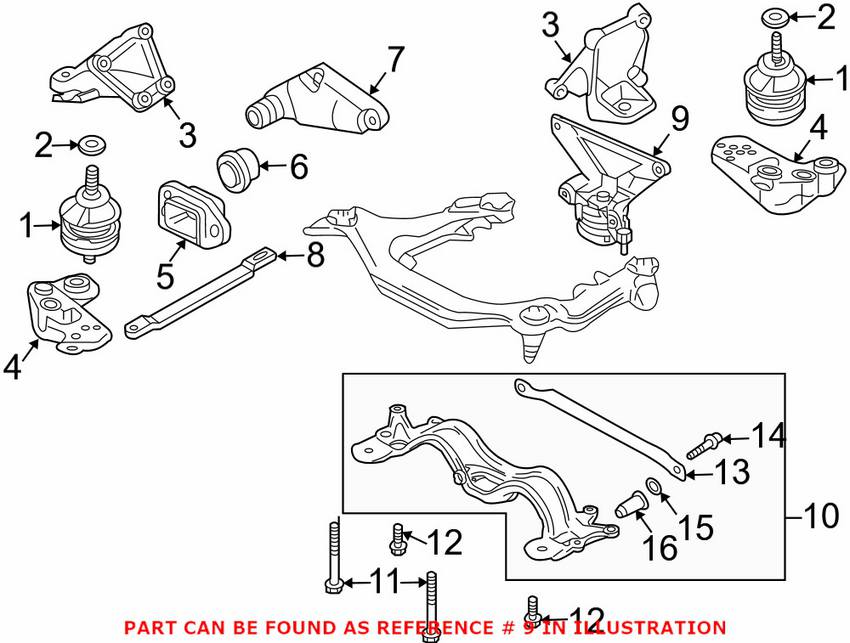 Audi Auto Trans Mount 8E0399105JD