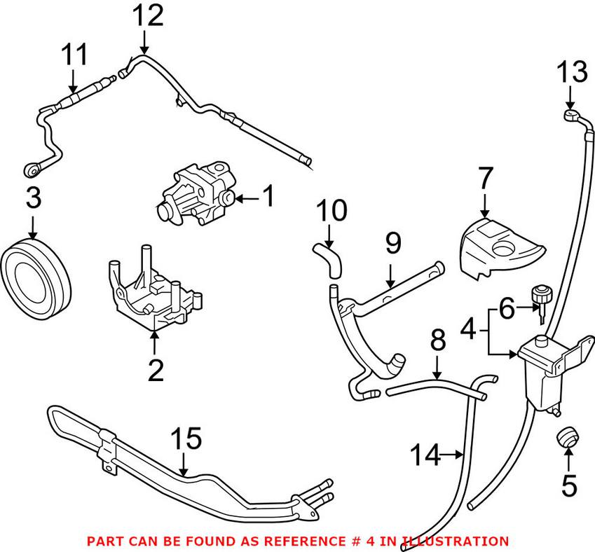 Audi Power Steering Reservoir 8E0422371B