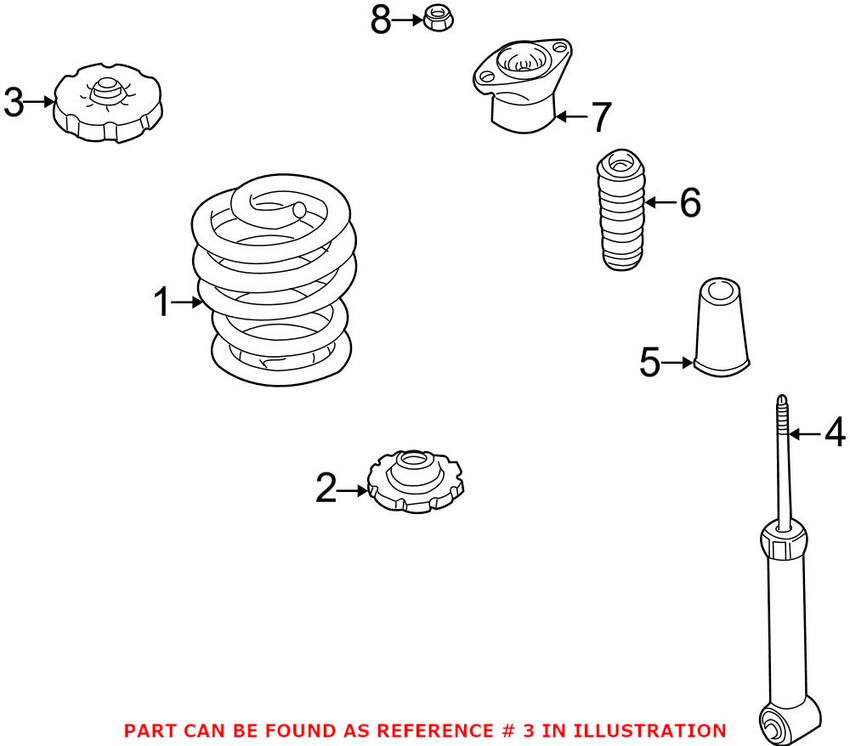 Coil Spring Pad - Rear Upper