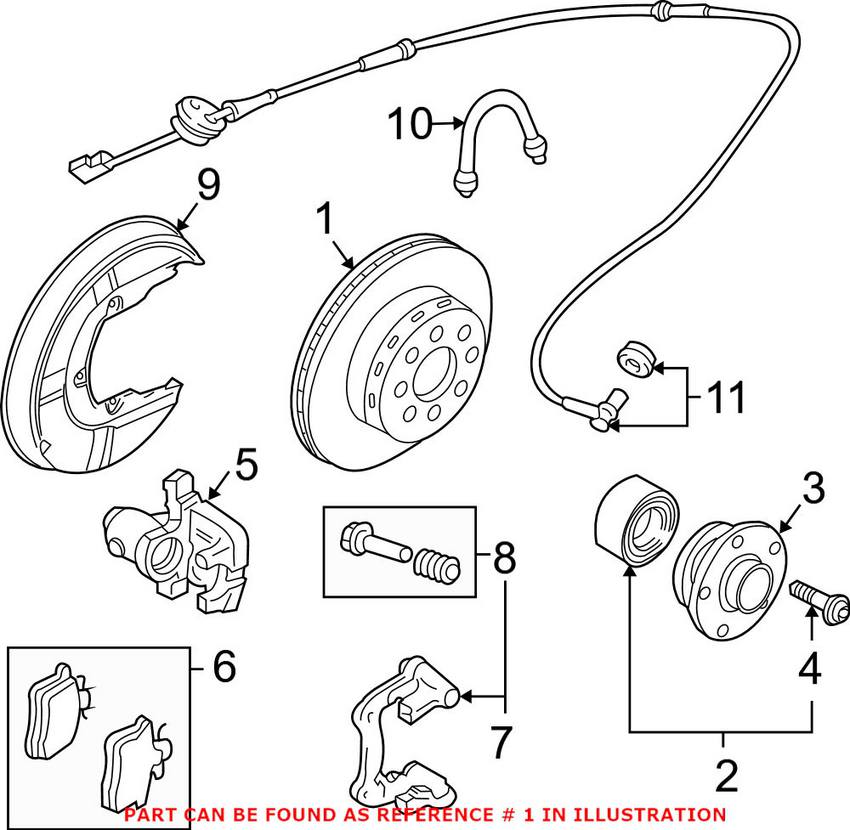 Audi Disc Brake Rotor - Rear (300mm)