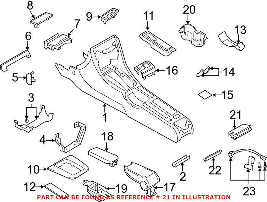 Audi Ash Tray Assembly 8E0857961AE7L5